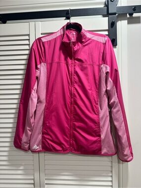 adidas Women's Hot Pink & Light Pink Full-Zip Bomber Jacket